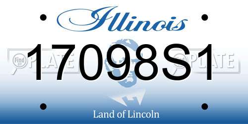 17098S1 Illinois License Plate
