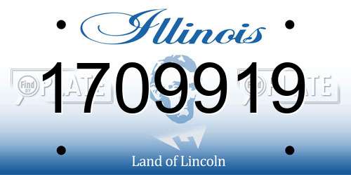 1709919 Illinois License Plate