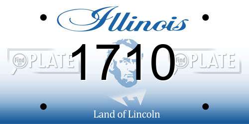 1710 Illinois License Plate