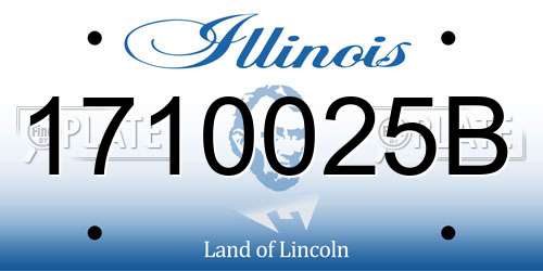 1710025B Illinois License Plate