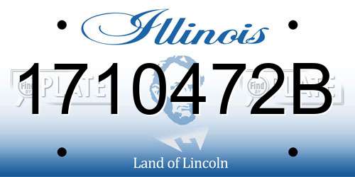 1710472B Illinois License Plate