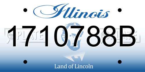 1710788B Illinois License Plate