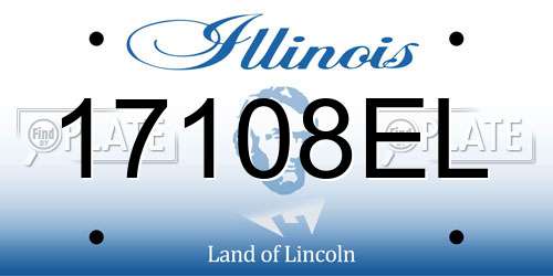 17108EL Illinois License Plate