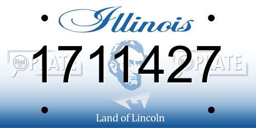 1711427 Illinois License Plate