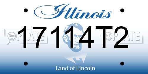 17114T2 Illinois License Plate