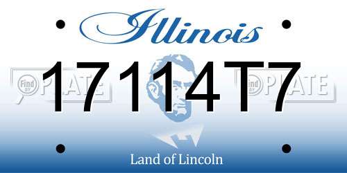 17114T7 Illinois License Plate