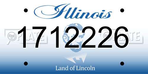 1712226 Illinois License Plate