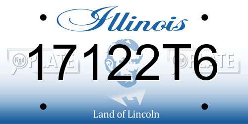 17122T6 Illinois License Plate