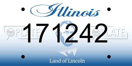 171242 Illinois License Plate