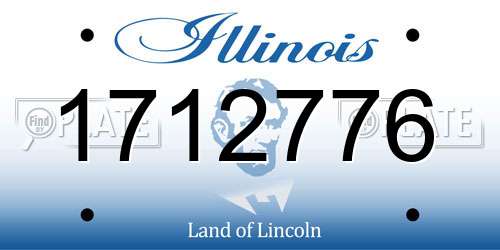 1712776 Illinois License Plate