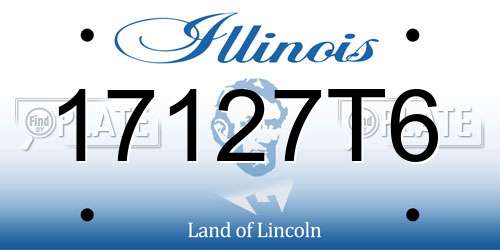 17127T6 Illinois License Plate