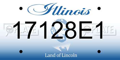 17128E1 Illinois License Plate