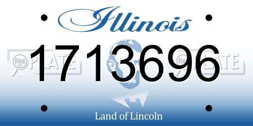 1713696 Illinois License Plate