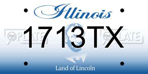 1713TX Illinois License Plate