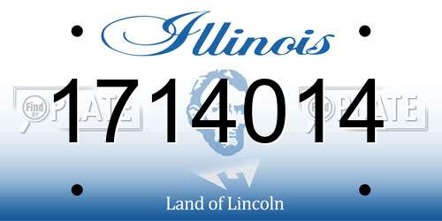 1714014 Illinois License Plate