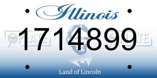 1714899 Illinois License Plate