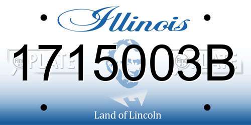 1715003B Illinois License Plate