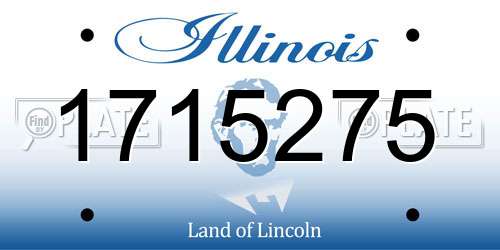 1715275 Illinois License Plate