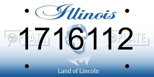 1716112 Illinois License Plate