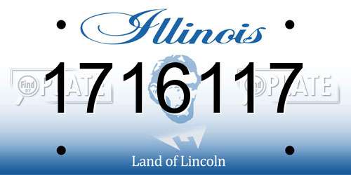 1716117 Illinois License Plate