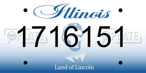 1716151 Illinois License Plate