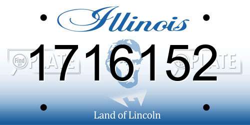1716152 Illinois License Plate