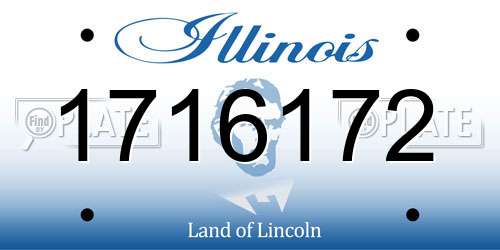 1716172 Illinois License Plate