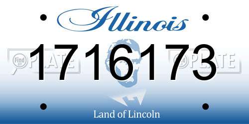 1716173 Illinois License Plate