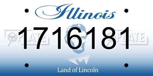 1716181 Illinois License Plate