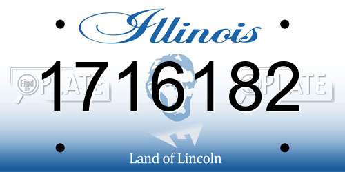 1716182 Illinois License Plate