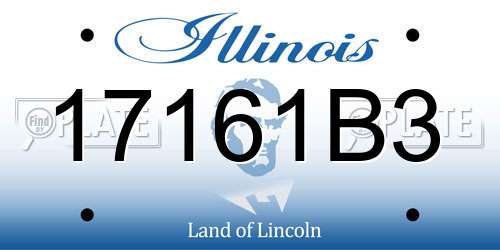 17161B3 Illinois License Plate
