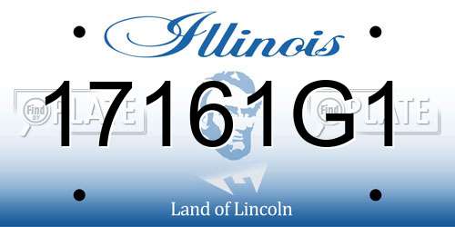 17161G1 Illinois License Plate
