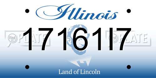 17161I7 Illinois License Plate
