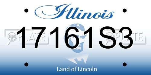 17161S3 Illinois License Plate