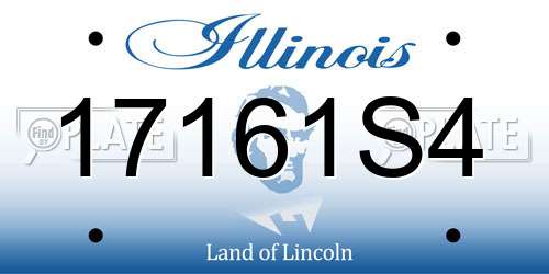 17161S4 Illinois License Plate
