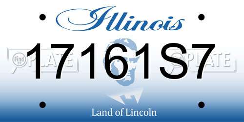 17161S7 Illinois License Plate