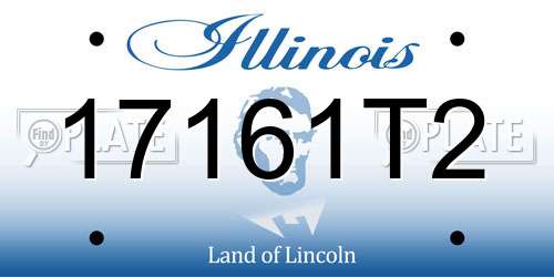 17161T2 Illinois License Plate