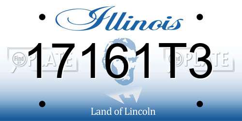 17161T3 Illinois License Plate