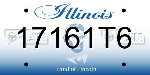17161T6 Illinois License Plate