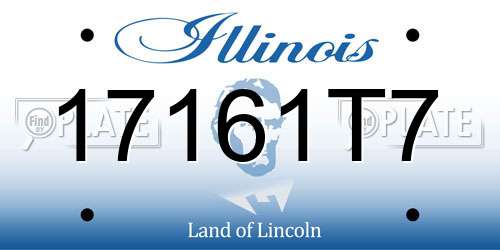 17161T7 Illinois License Plate