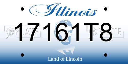 17161T8 Illinois License Plate