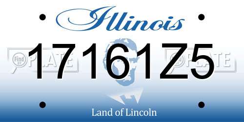 17161Z5 Illinois License Plate