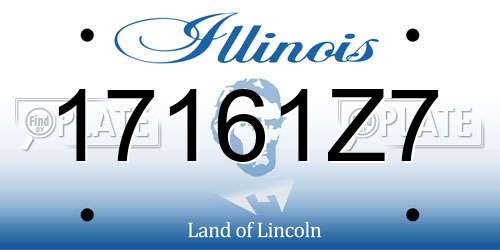 17161Z7 Illinois License Plate
