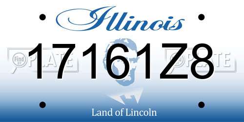 17161Z8 Illinois License Plate