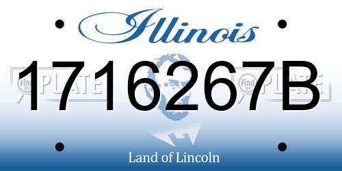 1716267B Illinois License Plate