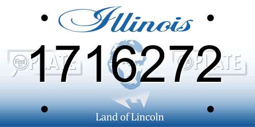 1716272 Illinois License Plate