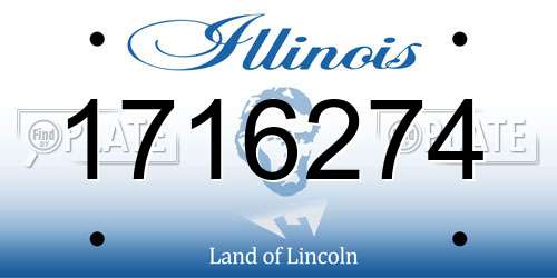 1716274 Illinois License Plate