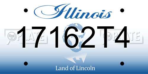 17162T4 Illinois License Plate
