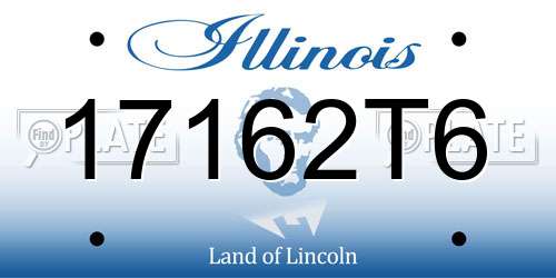 17162T6 Illinois License Plate