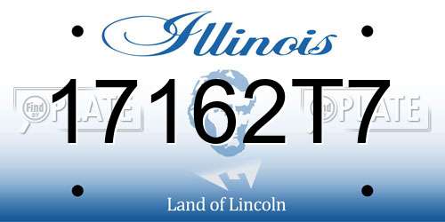 17162T7 Illinois License Plate